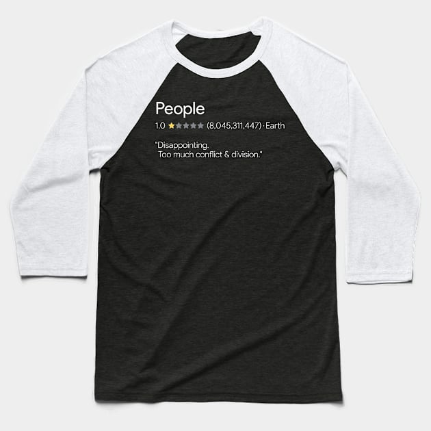 People - One Star Baseball T-Shirt by Pop Cultured